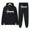 Y2K Gothic Punk Hoodie Set Men - Long Sleeve Cotton Blend Tracksuit With Fleece Lining Streetwear Outfit