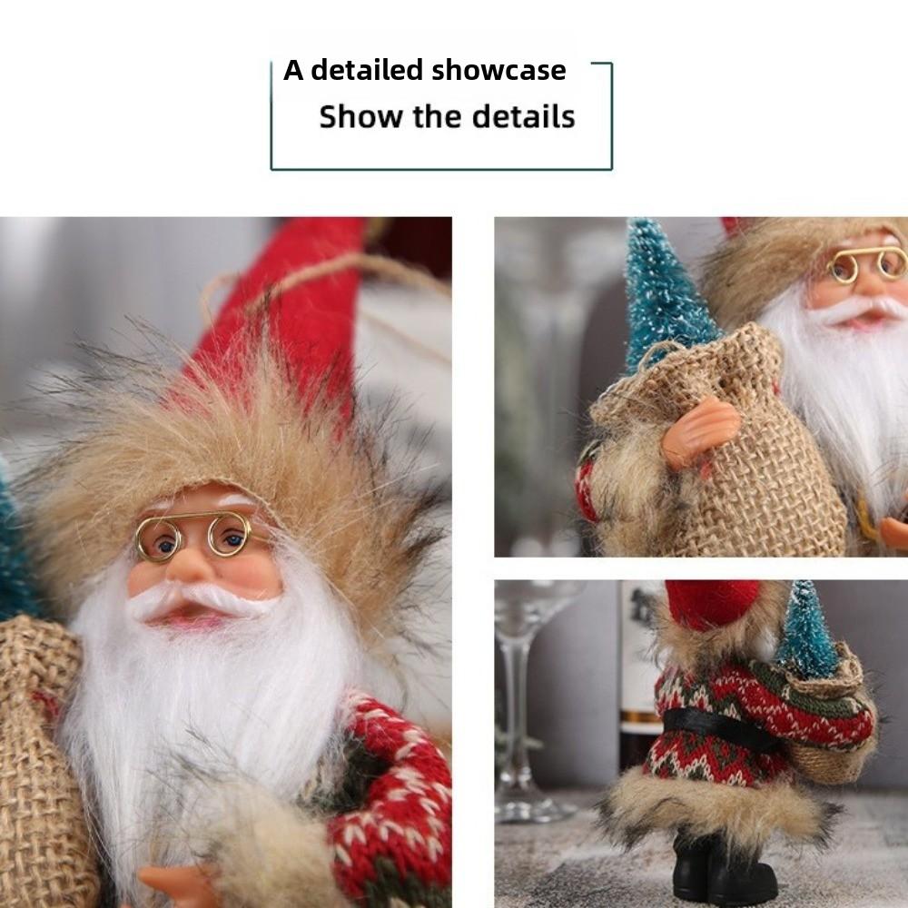 Christmas Tree Hanging Ornaments Santa Claus Standing Ornament Christmas Santa Claus Doll Toy