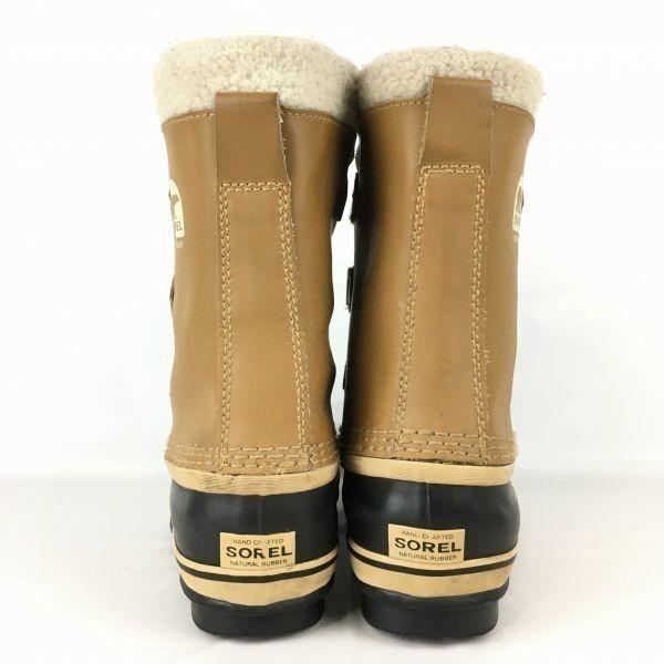 SOREL Leather Snow Boots with Liner Brown Size 23.0cm(USED)