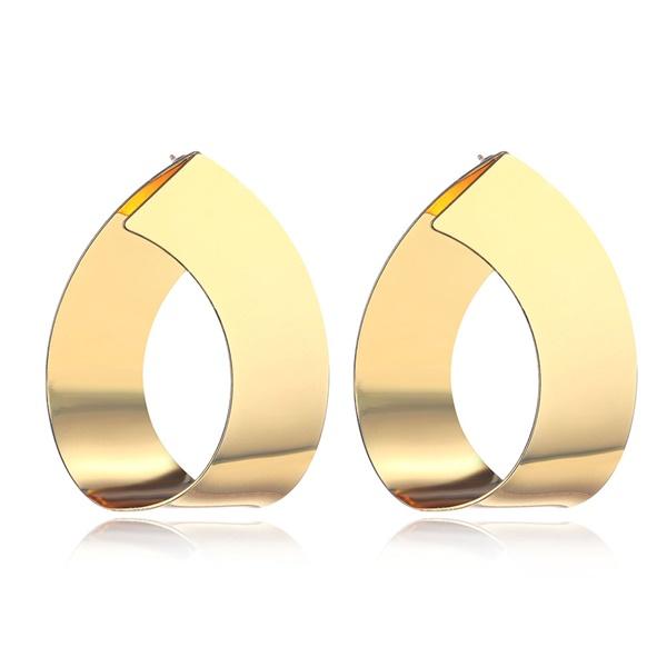 Hot Selling Vintage Earrings Women Big Gold Color Geometric Statement Metal Drop Earrings Jewelry Accessories