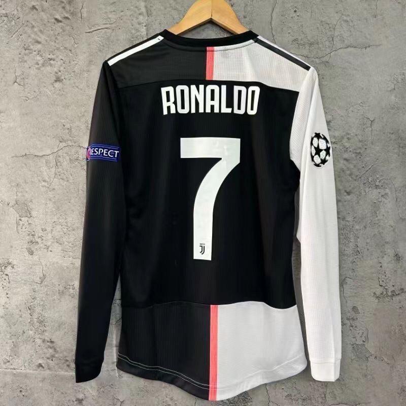Vintage 1920 Juventus Jersey Home Serie A Champions League No. 7 Long Short-Sleeved Set Football Jersey Fans