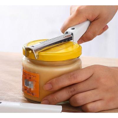 Adjustable Stainless Steel Cap Opener, Anti-Slip Kitchen Jar Bottle Opener Tool, Labor-Saving Lid Gripper for Tight Lids