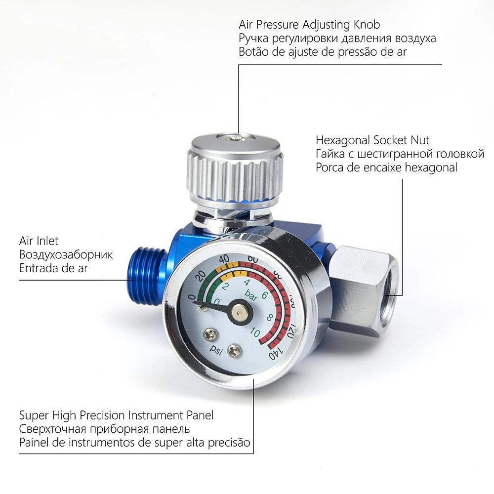 Paint Spray Gun Pressure Regulator Spray Tool Pressure Regulating Valve Best- Pneumatic Tool Accessories Pressure Gauge