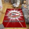 PSV Eindhoven Flannel Printed Carpet, Home Sofa Decoration for Living Room & Bedroom, Non‑Slip Play Flannel Floor Mat for Game Room