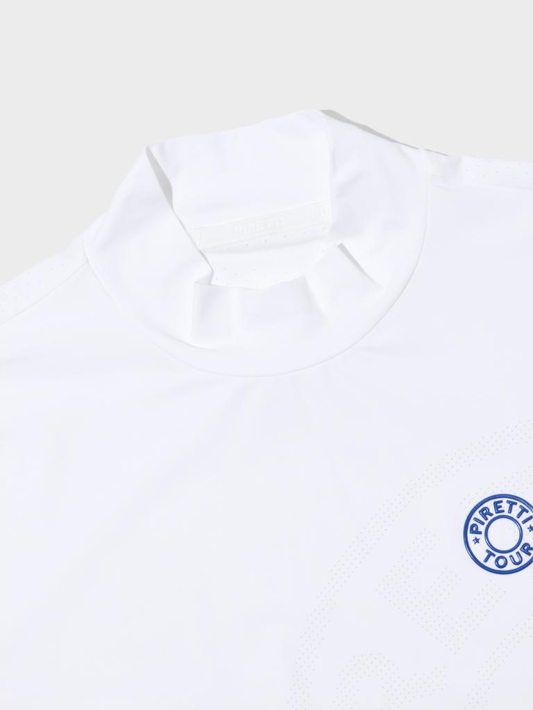 PIRETTI Elite Cooling Mock Neck T-Shirt W_White