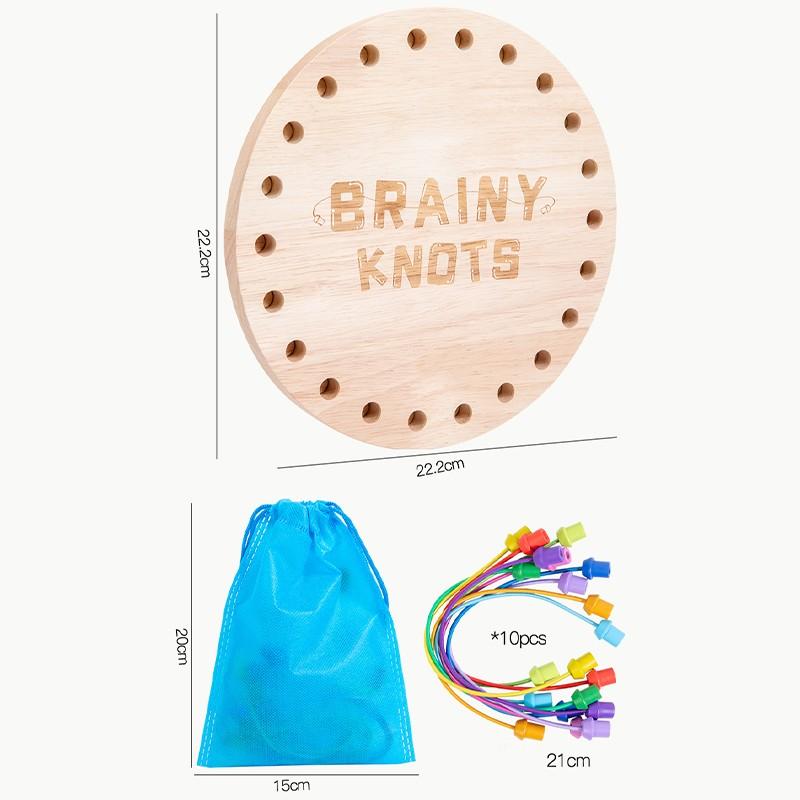 Montessori Kinder Puzzlespiel Seil Entfesselungs-Herausforderung Holzbrett Souptoys Entschlüsselung Logiktraining Puzzlespiel Seile Sortieren
