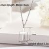 Huitan Simple Cross Pendant Necklace for Women Stainless Steel Party Fashion Daily Versatile Chain with Bead Wedding JewelryGood Product