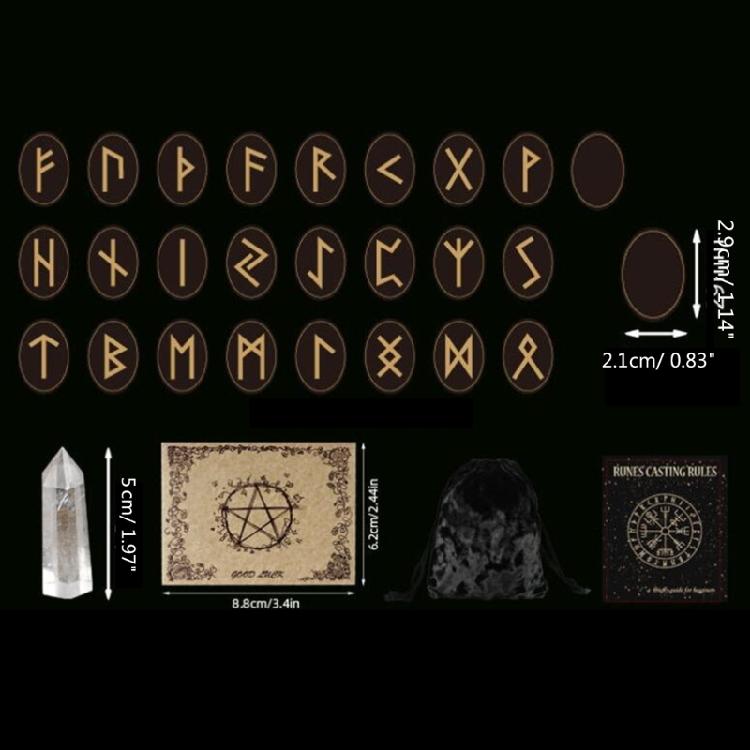 Solid Wood Runes for Divinations Witchcrafts Woodcut Oracles of Nordic Mythology