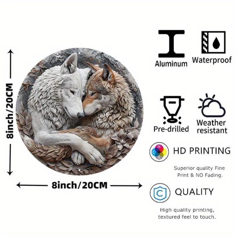 2D Flat Hanging Decorative Metal Sign Hand Painted Art