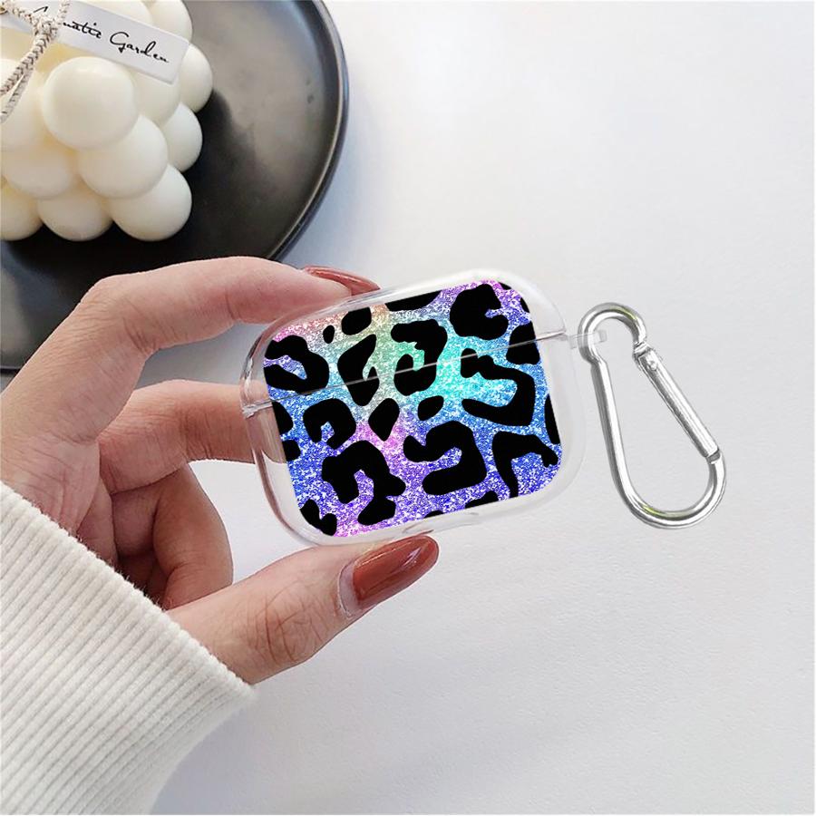 Clear Earphone Cases Cover Case For Airpods 1 Pro3 Pro Pro2 4 3 2 Color Leopard Print