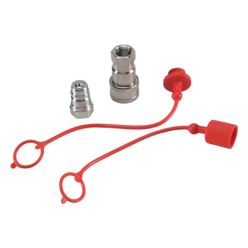 A96I-1Set ISO7241-A NPT Hydraulisk Koppling Kopplingskontakt 1/2 tum Snabbväxlingsgränssnitt Metall