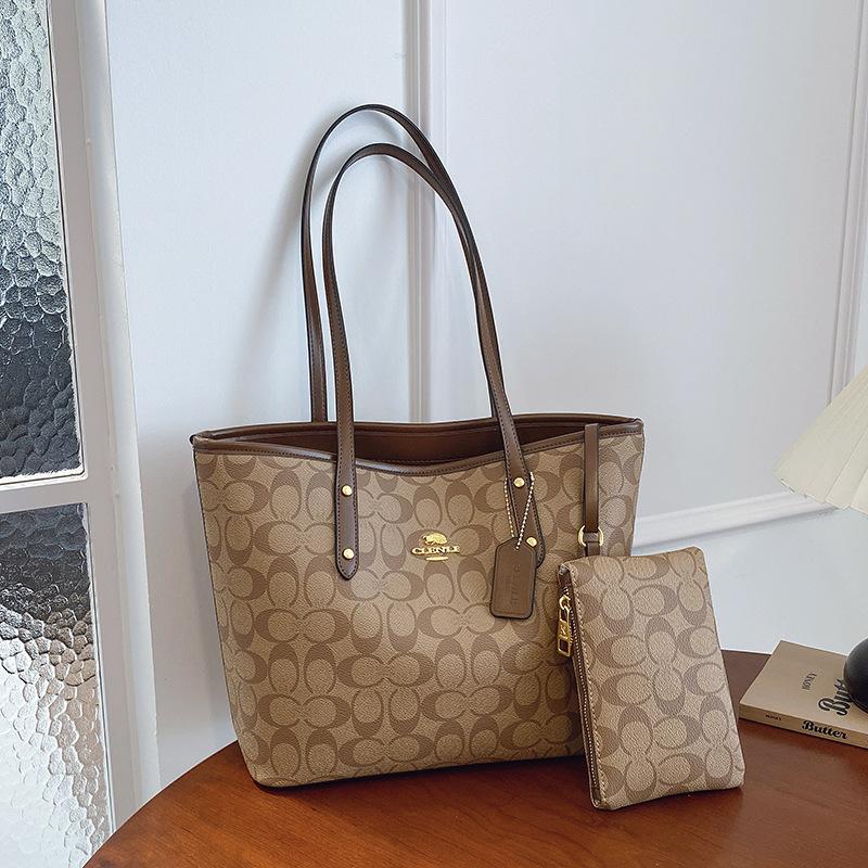High-end large-capacity shopping bag women's bag new fashionable versatile handbag popular large bag messenger bag