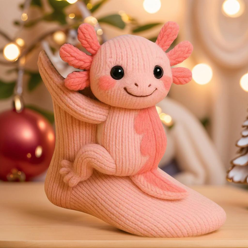 1 Pair Knit Animal Socks Funny Cartoon Animal Cotton Socks Fashion Sleeping Socks for Christmas Holiday Home Gifts