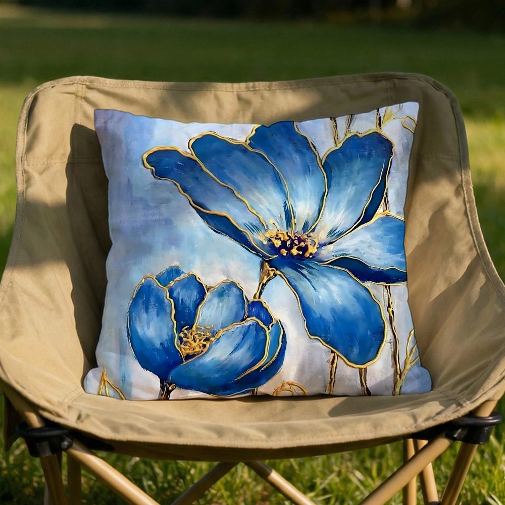Oil Painting Floral Elegant Cushion Cover Soft Reversible  Durable Pillow Cover  MultiScene Use for Home  Car Daily Comfort