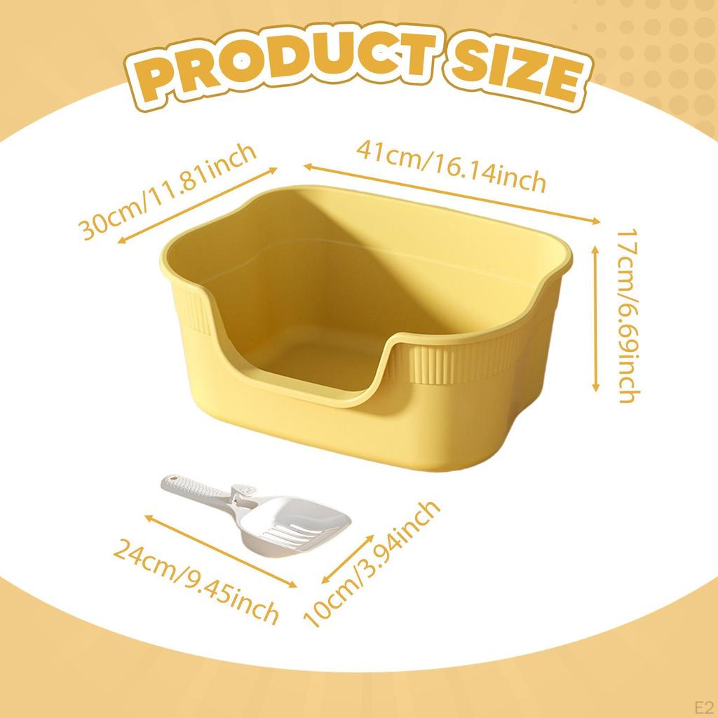 Cat Litter Box for Small and Large Cats Pet Supplies Kitty Pan Tray Toilet Sandbox