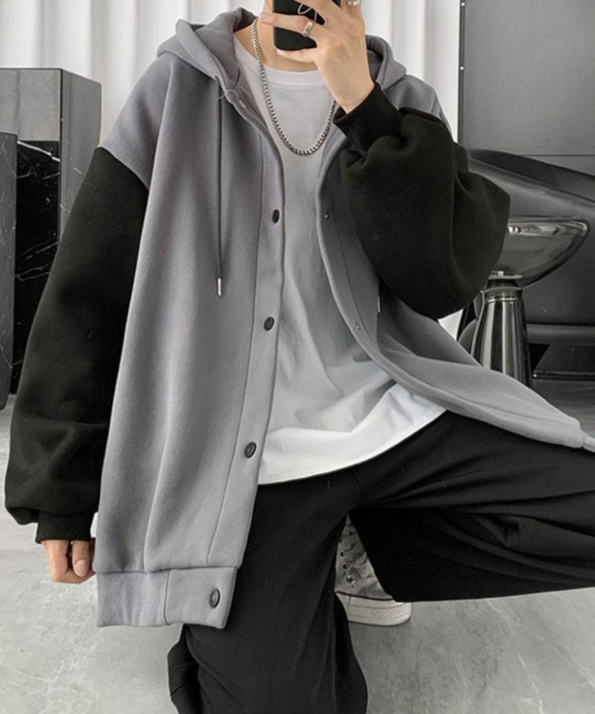 Pangenee Winter Stylish Cold for Everyday Wear Men's Hoodie, Outerwear, Jacket, Jumper, Blouson, Casual, Oversized, Weather, Masculine, Lightweight,