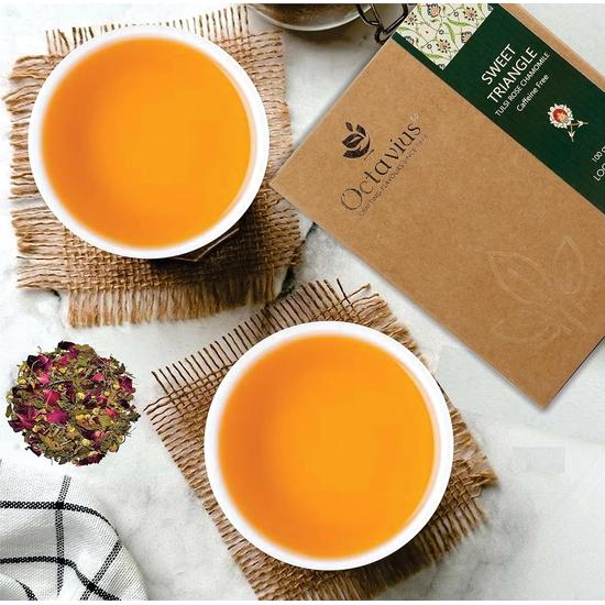 Octavius | Jasmine Green Tea - 100 Gm (50 Cups) | 100% Natural Ingredients | Loose Leaf | Jasmine Flower | Antioxident-Rich | 100 Gm Box
