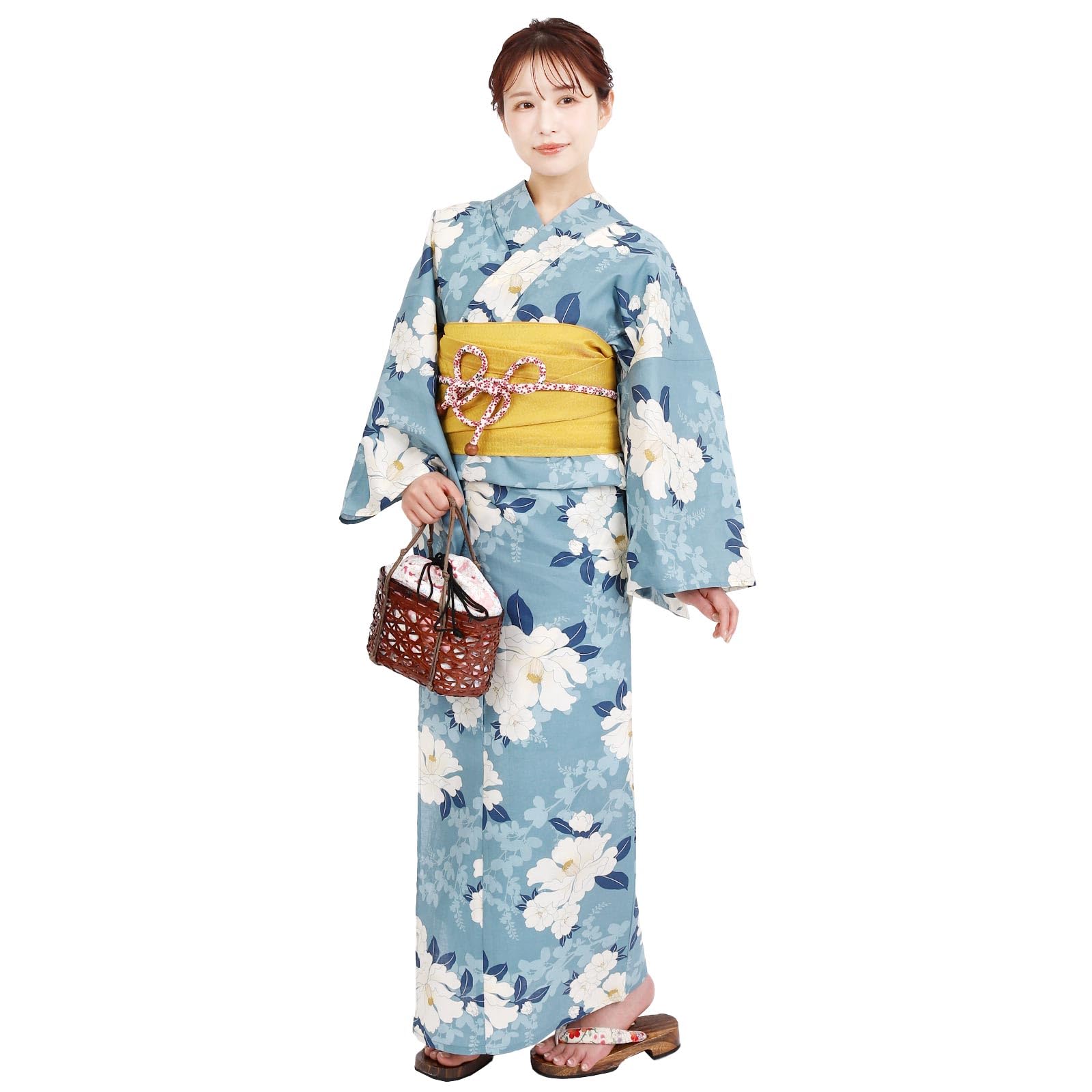[Fuuka] Fuuka Yukata and Heiko Obi (Sash) 2-Piece Set, Women s Free Size (Heiko ObiMade in Japan) (X2317B152, Free Size)