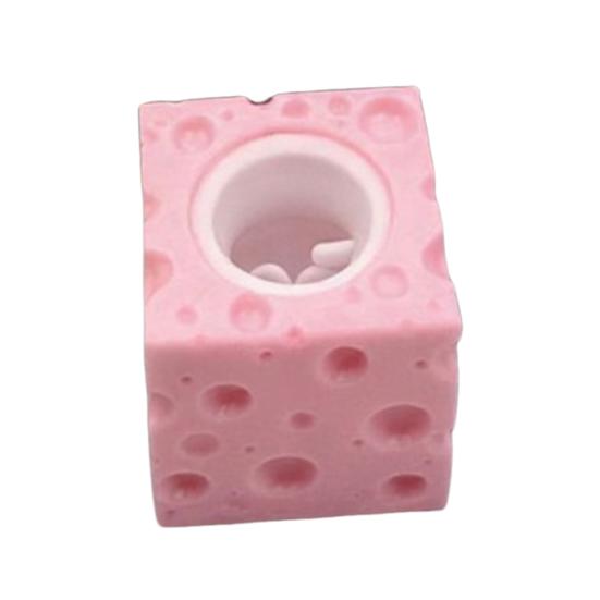 Cute Cheese & Mouse Squeeze Toy Creative Decompression Fidget Stress Reliever Soft Squeezable Decor Novelty Gift for Kids Adults Fun Party Favor