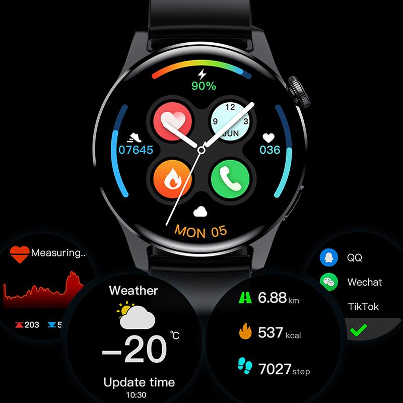 Luksusowy Smartwatch Męski Lokalizator GPS Zegarek Fitness Wodoodporny Sportowy na Nadgarstek Inteligentne Smartwatche Dla Kobiet Xiaomi