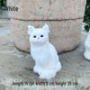 Simulated Kitten Squatting Cat Fur Craft, Zodiac Animal Figurine Toy for Dogs, Cats, and Rabbits.