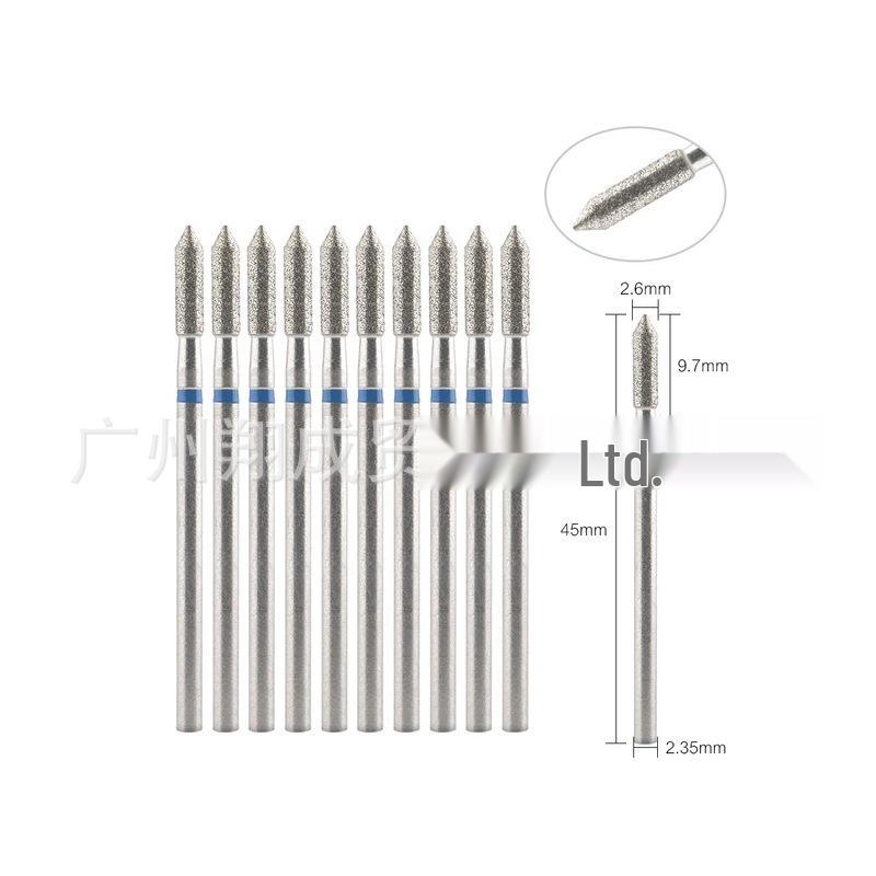10-Piece Nail Art Diamond Drill Bits for Pre-Treatment and Grinding Dead Skin & Calluses