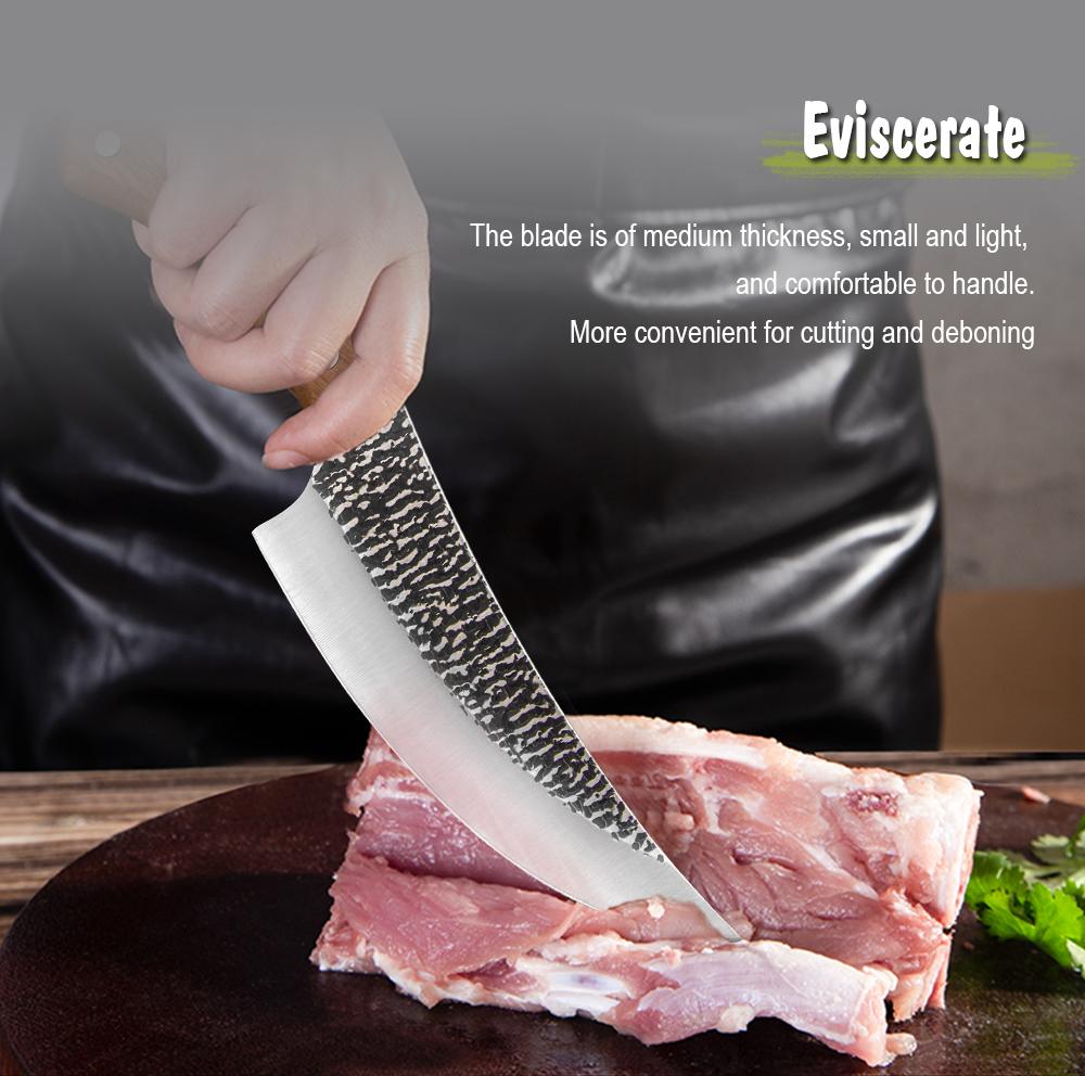 Cuchillo de deshuesado de cocina de acero inoxidable de 5 pulgadas, 6 pulgadas y 7 pulgadas, cuchillo para cortar, cuchillo de carnicero