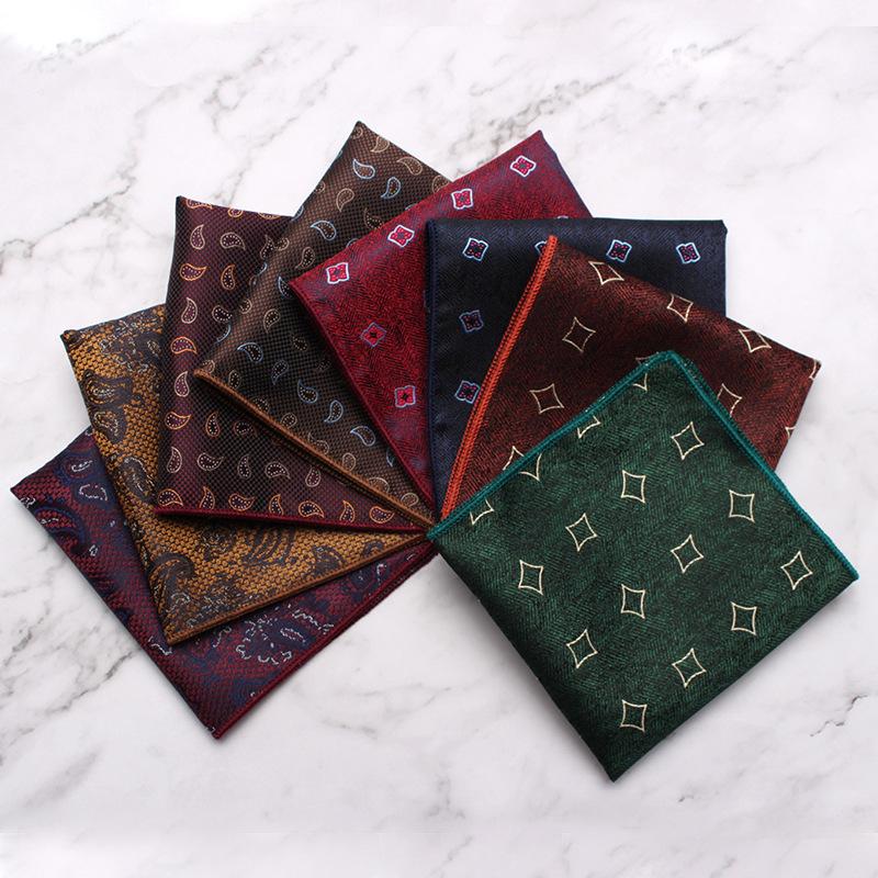 Source Pocket Towel Men'S Polyester Suit Dress Chest Towel Multi-Color Handkerchief Sales Striped Small Square Towel