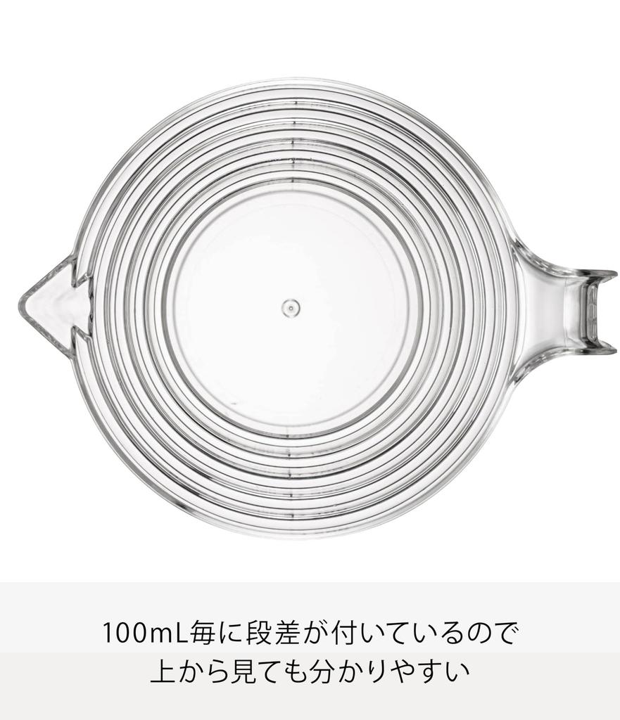Yamazaki Industries samm-sammult mõõtetopsi kiht 500ml Clear 2547