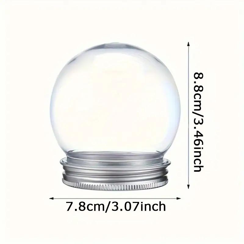 WTEMPO Classic Plastic Bottles with Aluminum Caps Round Shaped Design Crafts DIY Fillable Bottoles Christmas Festive Home & Kitchen Party Supplies