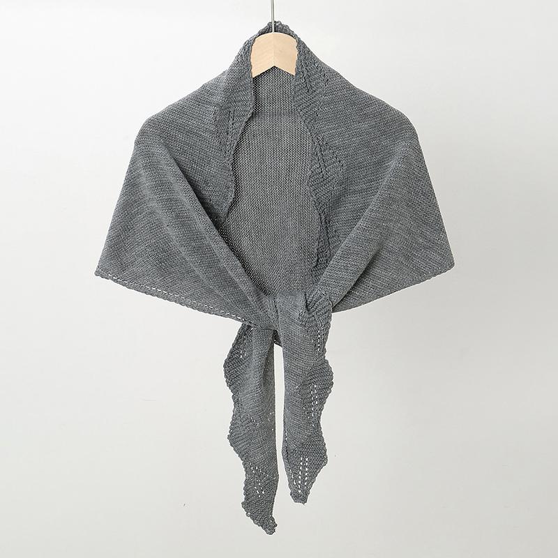

Triangle Knitted Scarf Women Elegant Party Dress Shawl Wraps Warm Knit Neckerchief Office Scarves Sunscreen Windproof Stoles