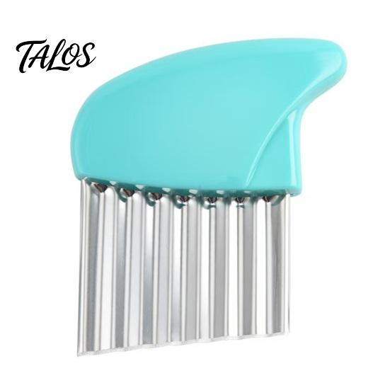 Kitchen Gadget for Vegetables Stainless Steel Potato Cutter, Wavy Blade French Fry Slicer, Manual Durable Food Slicer Tool Energy Saving Chopper