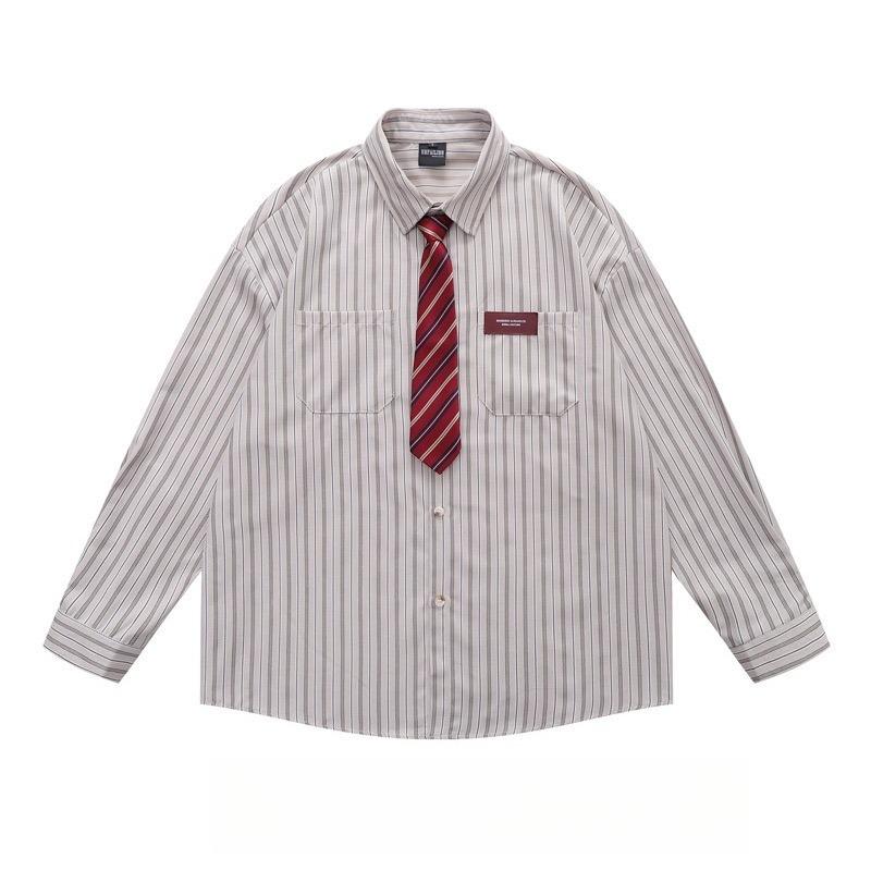 BeatStreet American Retro Plaid Trendy Long-sleeved Shirt Korean Style Fashionable Men Women Vintage Couple Casual Versatile Jacket Chic