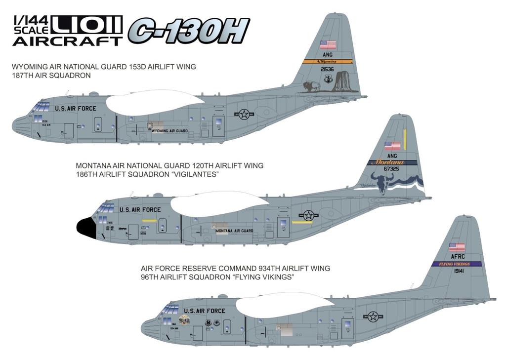Great Wall Hobby Amerikanisches Transportflugzeug, Gesamtlänge 208 mm, Kunststoffmodell L1011 1/144 C-130H, ca.. (Flugzeug)