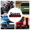 Queen Edition 3D Sticker 2 Pieces Metal 3D Waterproof Bumper Decals Queen Edition Metal Car Emblem For Trucks SUVs Motorcycle