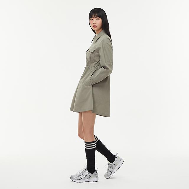 Rap Cargo Pocket Half-Zip Mini Dress Aq1Wo263