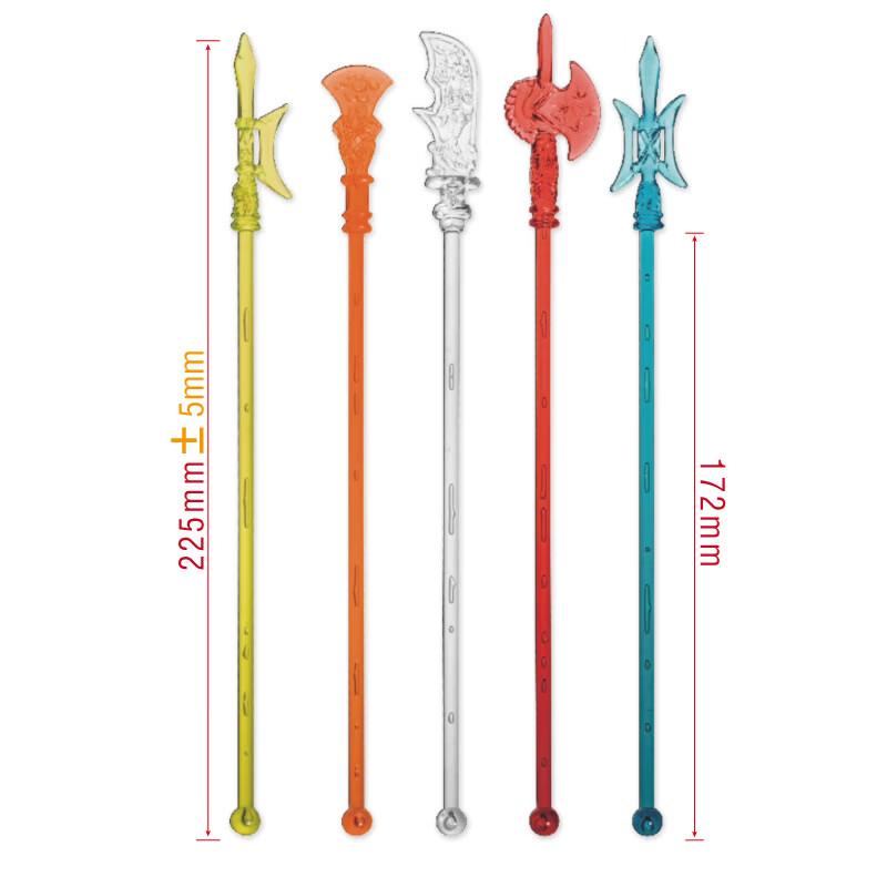 

Shangqi 23cm Transparent Plastic Weapon Swizzle Sticks Set