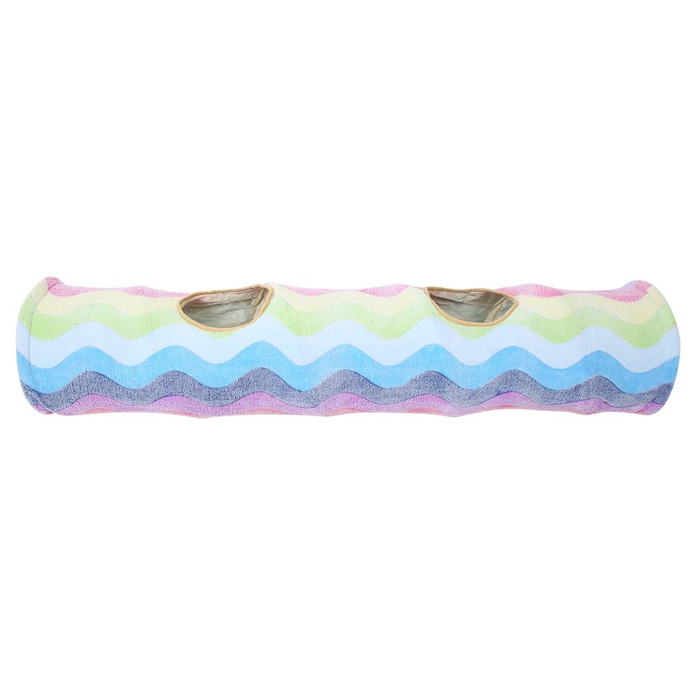 Cloth Colorful Paper Scratch Resistant Collapsible Cat Tunnel Tube Playing Hiding Toy