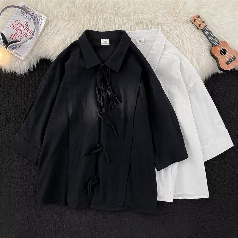 Half Sleeved Men'S Design Sense Niche Summer Trend Top Versatile Handsome Casual Shirt