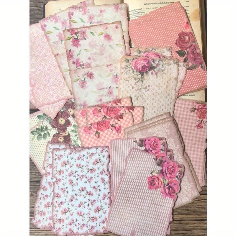 30 Stück/Packung Vintage Blumen Memo-Blöcke mit gebrannten Kanten, Dekoratives Schreibpapier, Schulbedarf, Schulanfang