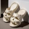Fashion New Personalized Skull Design Slippers for Men 2024 Summer Fun Novelty Slides Thick Sole Platform Beach Non-slip Women Sandals