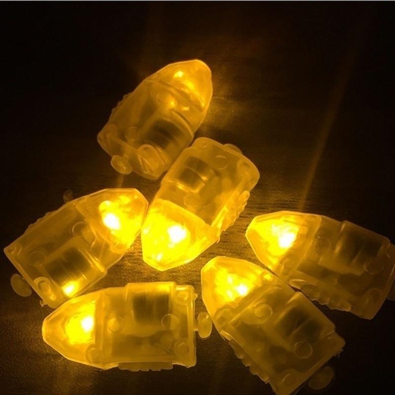 10 stk/sett Selvlysende Ballonglys LED Ballonglys Bryter Blinkende Ballonglys Kule Fargerikt Ballonglys