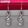 925 Sterling Silver Musical Note Earrings Jewelry