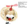 Pet Straw Hat with Bamboo Dragonfly Propeller Mini Woven Straw Hat for Cats Small Dogs Cartoon Cinco De Mayo Sun Cap for Outdoors