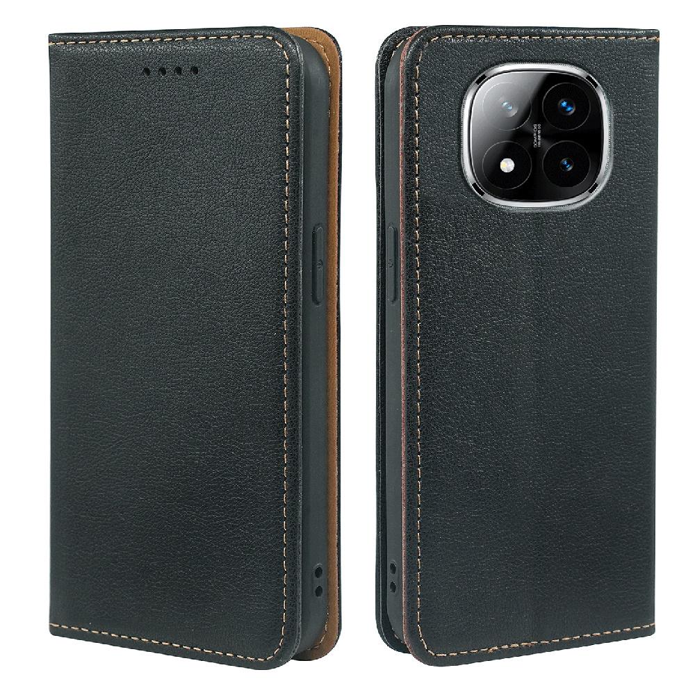 

Кожаный чехол для Xiaomi Redmi Note 14 Pro+ 5G/14 Pro 5G/4G/Poco X7 5G, кошелек, блокировка RFID, чехол для телефона, сильная магнитная застежка Black