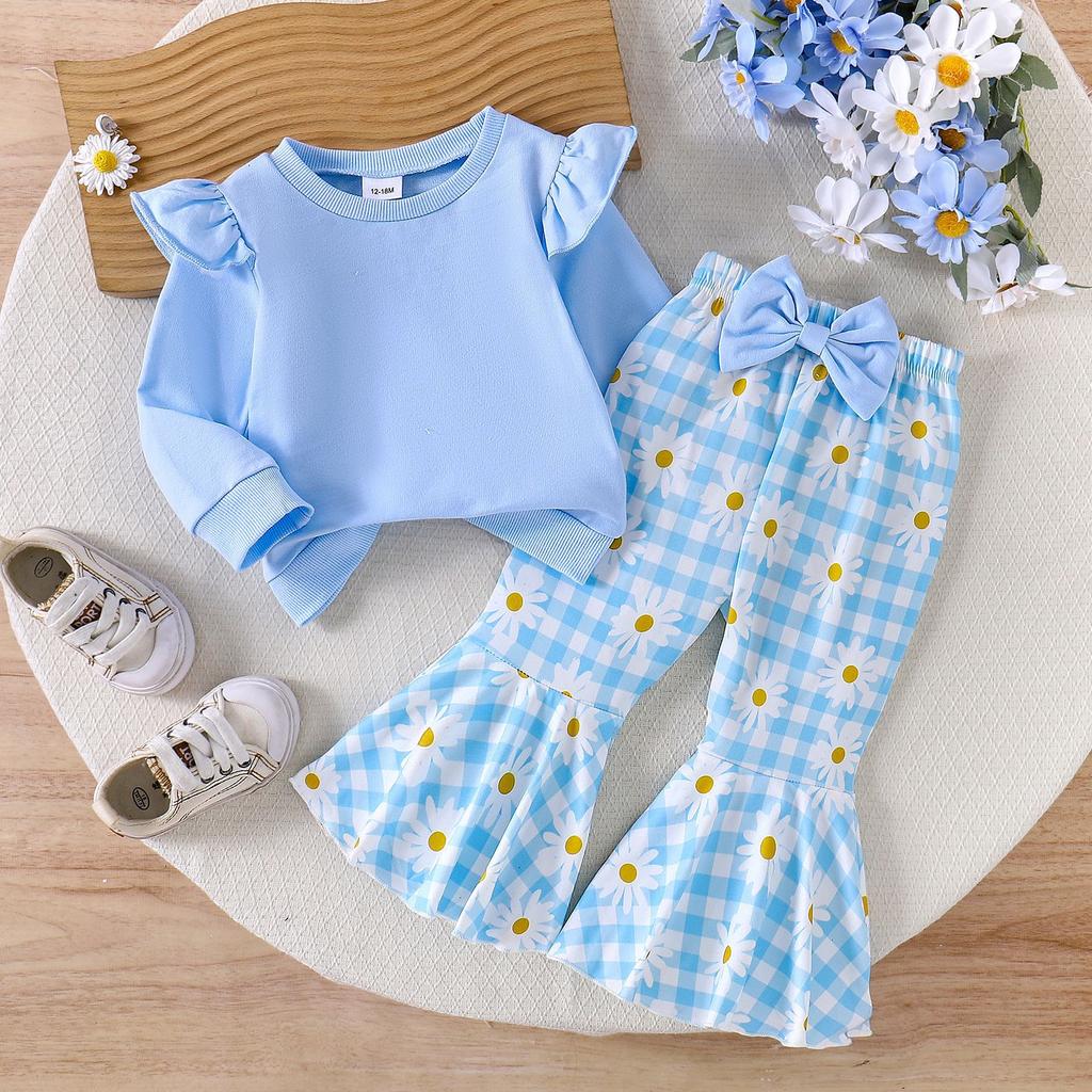 Kids Casual Long-Sleeve Set, Comfortable Daily Wear Outfits