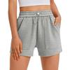 Womens High Waist Straight Casual Sports Fitness Jogging Drawstring Pocket Sweat Shorts