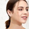 S925 Sterling Silver Platinum-Plated Classic Temperament Ox Head Moissanite Stud Earrings Women'S Fashion Versatile Exquisite Earrings Gift