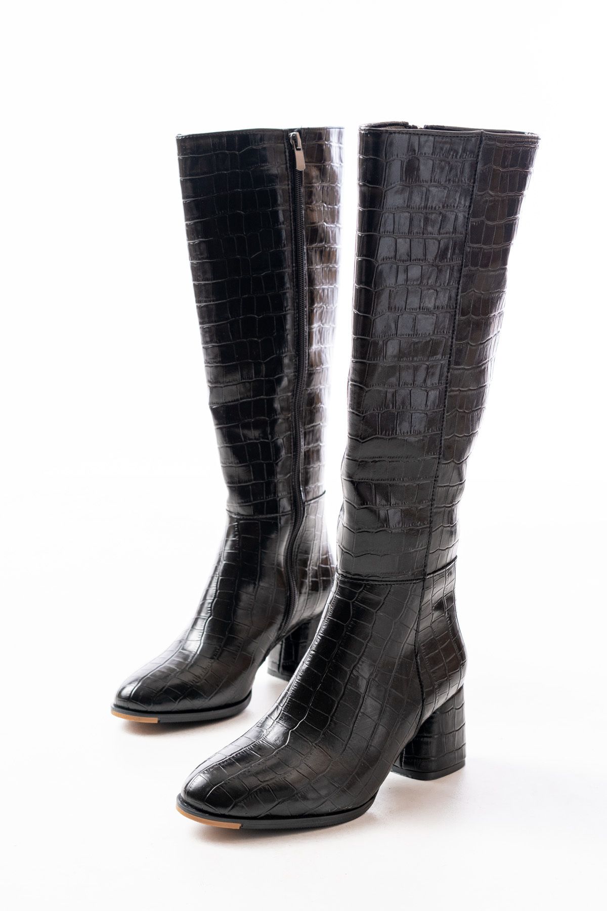 

Women Modern Stylish Fashion Boots Boots Faux Leather Rs Heels Zipper Casual Boots