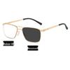 Men's Photochromic Metal Frame HD Anti-Blue Light Business Reading Glasses